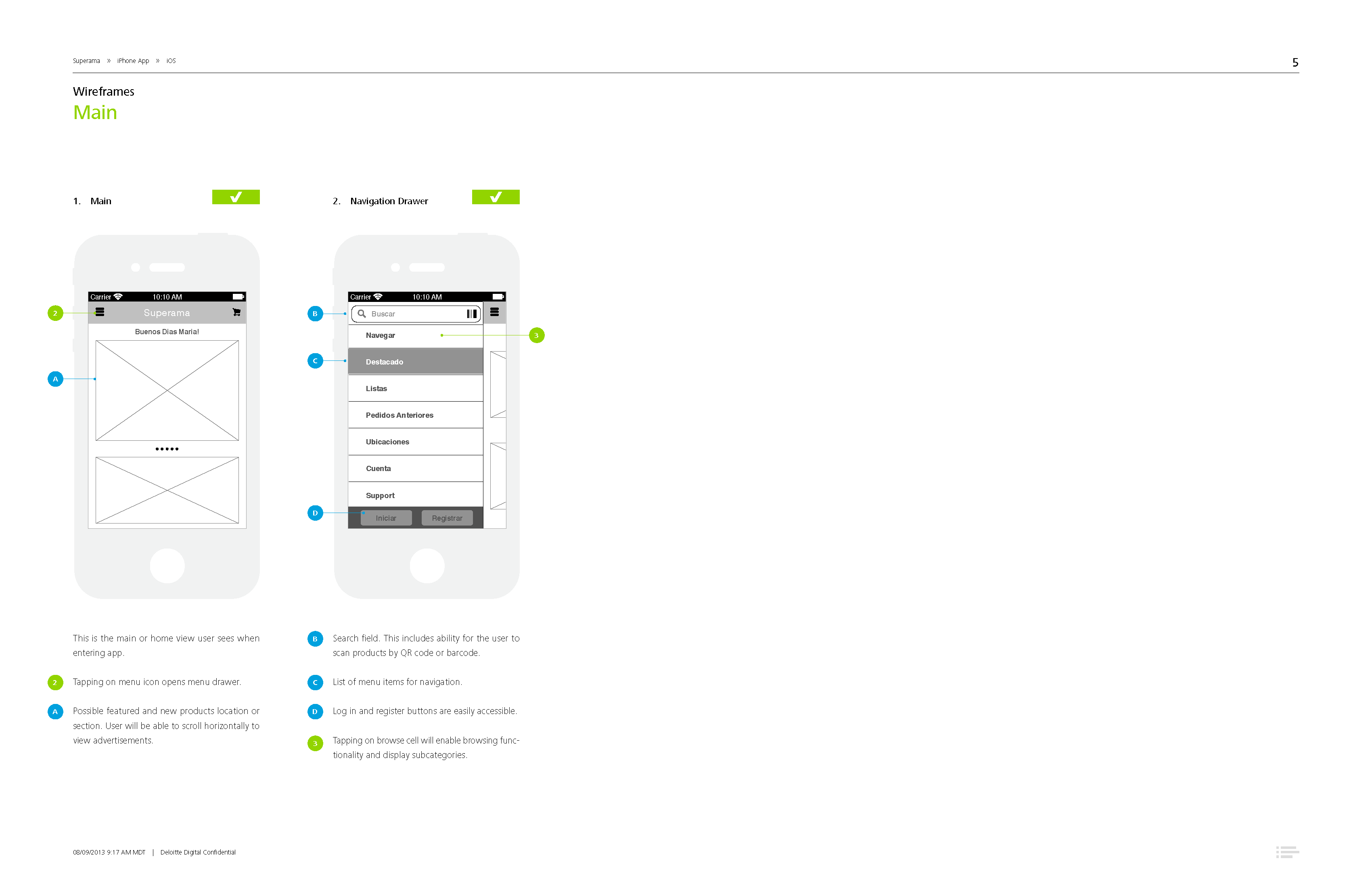 Retail: Mobile Shopping Experience: iOS Shopping App (Spanish)
